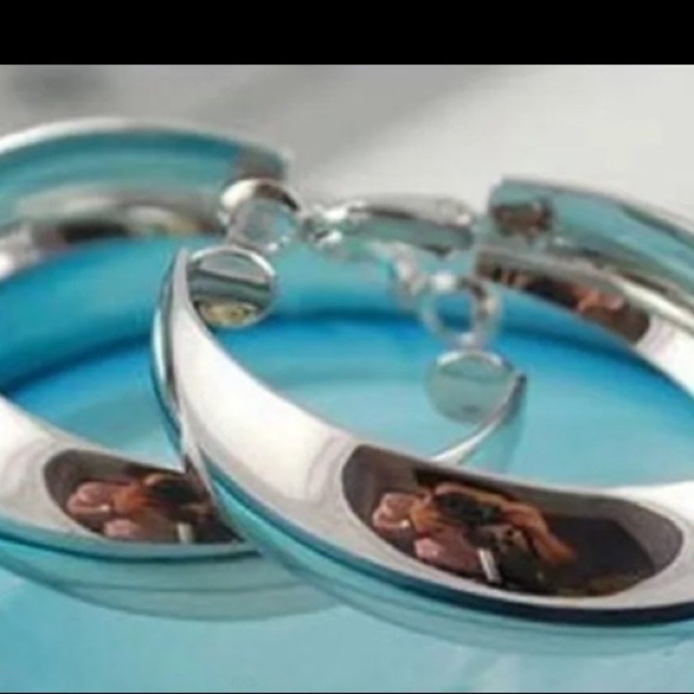 New Sterling silver hoop earrings - Picture 3 of 4